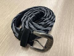 90s 紺タグ old stussy ステューシー 編み込みレザーベルト - メルカリ