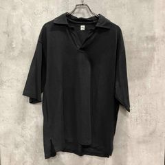46【ソウシオオツキ】キモノブレスト ポロシャツ SOSHI OTSUKI 黒