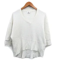 B&Y ユナイテッドアローズ BEAUTY&YOUTH ビューティー&ユース ROKU 6 カットソー Tシャツ 七分袖 Vネック シンプル ホワイト 白 /KT8 ■ECC003のサムネイル