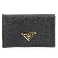 プラダ PRADA 名刺入れ カードケース ブラック 1MC122 QHH F0002 サフィアーノ メンズ レディースのサムネイル