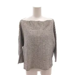 ドレステリア DRESSTERIOR カットソー ウール 白 ホワイト 黒 ブラック ボーダー柄 ボートネック 七分袖 /TL ■GY62のサムネイル