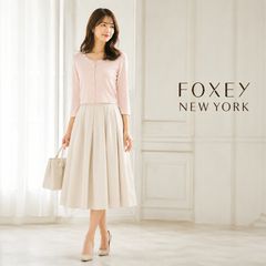 新品2026年FOXEY アッパースタンダードカーディガン42 黒59,400円