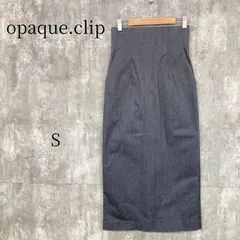 【OPAQUE.CLIP】オペークドットクリップ ハイウエスト タイトロングスカート グレー Sサイズ スリット入り バックゴム オフィス カジュアル きれいめ 大人可愛い 通勤 通学 シンプル 無地 レディースのサムネイル