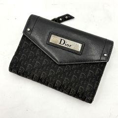 Dior ディオール サドル トロッター デニム 二つ折り財布 ブラック 黒