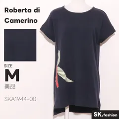 美品 Roberta di Camerino トップス Tシャツ　半袖　スリット　バックロング　バックボタン　ロゴプリントのサムネイル