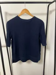ネイビー 半袖 Tシャツ 基本 無地 Tシャツ 1223