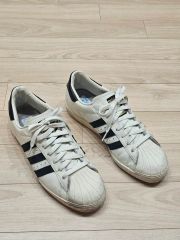 80s フランス製 ジャバー low 白×青 オリジナル ビンテージadidas 