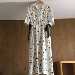極美品✨グレースコンチネンタル ドローイングプリントワンピース