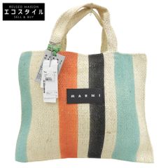 MARNI マルニ マルニマーケット カナパ ストロー ボーダー トート 