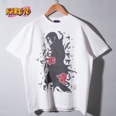 00s ナルト NARUTO Tシャツ L ホワイト うちはイタチ Y2K キャラT アニメT 忍者 うずまきナルト ナルト 疾風伝 ヴィンテージ ストリート 古着 T119