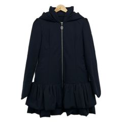 ルネ 中綿ジャケット フリル袖 ダブルファスナー 38 ネイビー - メルカリ