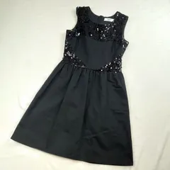 BLUGIRL  ブルーガール   スパンコール  ワンピース フレア サイズ42   ブラックのサムネイル