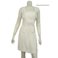 【定価￥233,000の90％OFF以上】【訳あり】ERMANNO SCERVINO【エルマンノ シェルヴィーノ】【春夏物】スクープアウトバックワンピース/ホワイト【サイズ38】【イタリア製】のサムネイル