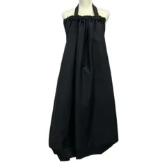 yohjiyamamoto(ヨウジヤマモト) ワンピース サイズ2 M レディース美品  - 黒 ホルターネックワンピ/ロングのサムネイル