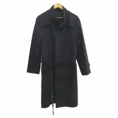 ランバン LANVIN スタンドカラーコート M 紺 ネイビー 長袖 スタンドカラー ベルト付き /NP ■ECE004のサムネイル
