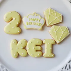 ❀推し活、お誕生日にぴったり！誕生日、数字　アルファベットアイシングクッキー❀　色、装飾えらんでいただけます。のサムネイル