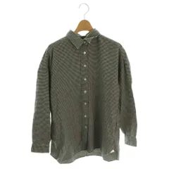 フィナモレ finamore ネルシャツ カジュアルシャツ 千鳥柄 長袖 40 ブラック ホワイト /DF ■GY62のサムネイル