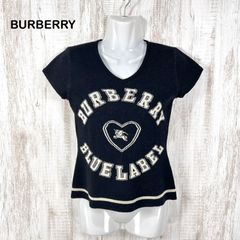 Y2K❤️ BURBERRY BLUE LABEL ラインストーンロゴ半袖ニット - メルカリ