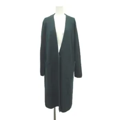 ピーエスポールスミス PS Paul Smith ニットコート M 緑 グリーン ノーカラー ロング丈 長袖 /RN ■GY49