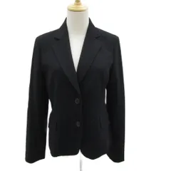 アクアスキュータム AQUASCUTUM テーラードジャケット 上着 ミドル丈 シングルボタン 総裏地 黒 ブラック /SM30 ■ECA004のサムネイル