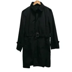 バーニーズニューヨーク BARNEYS NEW YORK ベルト付 ステンカラー コート キルティングライナー L 黒 ブラック /MZ ■ECD004のサムネイル