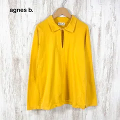 agnes b. homme アニエスベーオム キーホールネック 鹿の子 カットソー イエローのサムネイル