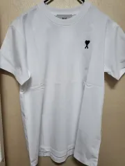 (新品) アミ ブラック ハート ロゴ 半袖 Tシャツ ホワイト Sのサムネイル