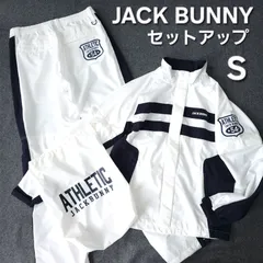 【👌値下げ交渉受付中】美品 JACK BUNNY レインウェア セットアップ レディース 0 ホワイト ネイビー 撥水 防水 収納袋付 ジャックバニー PEARLY GATES パーリーゲイツのサムネイル