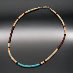 Santo Domingo サントドミンゴ族 ヒシネックレス 47cm ビーズ マルチカラー メンズ レディース 天然石  28012651 Santo Domingo サントドミンゴ族 ヒシネックレス 47cm ビーズ マルチ