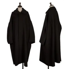 コムコム コムデギャルソンCOMME des GARCONS ポリホック留めルーズシルエットコート 黒Sのサムネイル