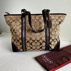COACH 10384 Y2K Brown Turnlock Tote コーチ - メルカリ