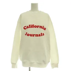ロンハーマン Ron Herman California Journalsカリフォルニアジャーナルプルオーバ―スウェット トレーナー クルーネック ロゴ 白 ホワイト /BBのサムネイル