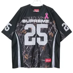 SUPREME シュプリーム 25AW BREAST CANCER AWARENESS FOOTBALL JERSEY ブレスト キャンサー アウェアネス フットボール ジャージー ブラック カットソー ショートスリーブ シャツ 半袖 サイズM Juneのサムネイル