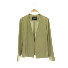 グリーンレーベルリラクシング ユナイテッドアローズ green label relaxing ノーカラージャケット 36 カーキ /ES ■OSのサムネイル