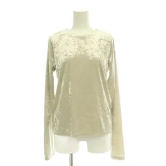 B&Y ユナイテッドアローズ BEAUTY&YOUTH ビューティー&ユース Tシャツ ベロア F グレージュ 無地 クルーネック 長袖 タグ付き /BB