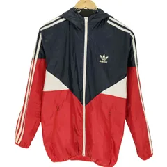 アディダスオリジナルス adidas Originals トレフォイルロゴ プリント 裏地メッシュ マルチカラー ウインドブレーカー フーデッド ジャケット メンズ JPN：M 
