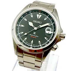 B154【美品・予備コマ有】 SEIKO PROSPEX Alpinist SBDC087 セイコー プロスペックス アルピニスト シャークトゥースインデックス 内転リング 自動巻き機械式 シースルーバック メンズウォッチのサムネイル