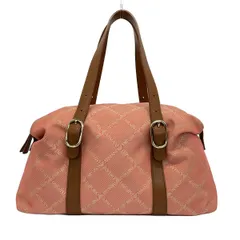 EMPORIOARMANI(エンポリオアルマーニ) ハンドバッグ美品  - ピンク×ブラウン×ベージュ ミニボストン レザーのサムネイル
