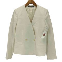 新品✨セオリーリュクス　ノーカラージャケット COSIMO ADANEL白 セオリーリュクス theory luxe COSIMO ADANEL ノーカラー ジャケット