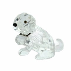 SWAROVSKI】ダルメシアン親子 3体セット クリスタルガラス 置物 犬