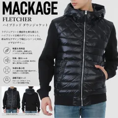 新品 MACKAGE マッカージュ ダウンジャケット FLETCHER フーデッドジャケット メンズ ブラックのサムネイル