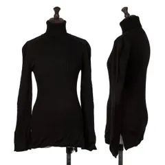 ジャンポールゴルチエ ファムJean Paul GAULTIER FEMME ウールコットンリブタートルネックニット 黒40のサムネイル