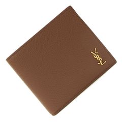 サンローラン 三つ折り財布 カサンドラ YSLロゴ タイニー レザー