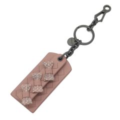 希少色】ボッテガヴェネタ イントレチャート キーリング シルバー金具