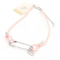 Dior パドロック キー ブレスレット コードチョーカー ライトブルー 