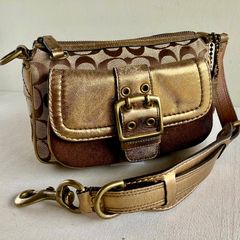 コーチ ショルダーバッグ 1495 ソーホー ゴールド シグネチャー 良品