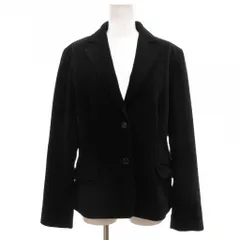 ジェラールダレル GERARD DAREL PARIS 美品 テーラードジャケット 11 黒 ブラック ピーチスキン テーラードカラー シングルブレストフラップポケット /KB ■ECF003のサムネイル