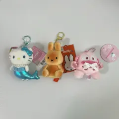 (まとめ売り) 桜 ハンギョドン + 焼きたてパン ミッフィー + マーメイド ハローキティ ぬいぐるみ キーホルダー
