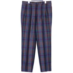 LANVIN チェック柄 スラックス サイズ88 パープル 5035のサムネイル