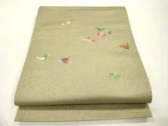 平和屋着物●太鼓柄袋帯　総刺繍　成り物　金糸　正絹　逸品　CABH6684dy